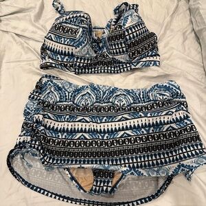 Swim by Cacique swimsuit set, top size 42F bottoms size 18